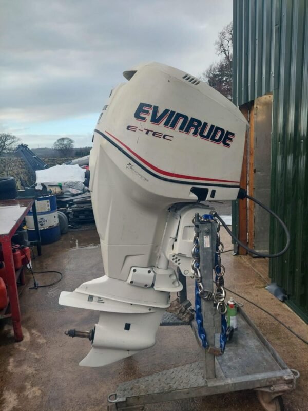 Used 200hp Evinrude Etec – Longshaft, electric start, remote control, PTT. - Image 5