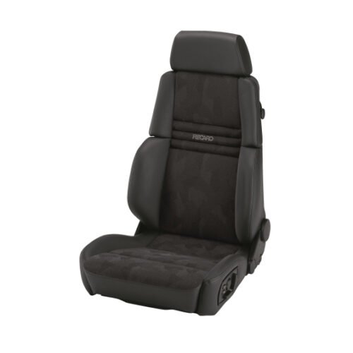 Recaro Orthoped Seat – Leather Black / Artista Black – Grey Logo – Passenger