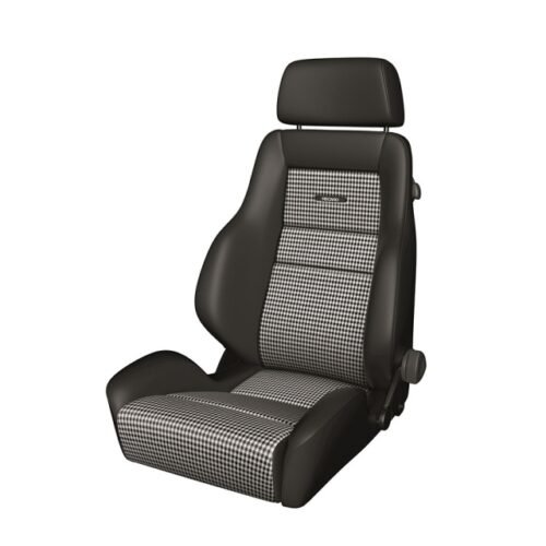 Recaro Classic LS Seat – Black Leather / Pepita Fabric