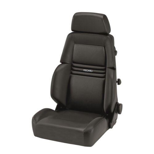 Recaro Expert S Seat – Leather Black / Leather Black – Silver Logo