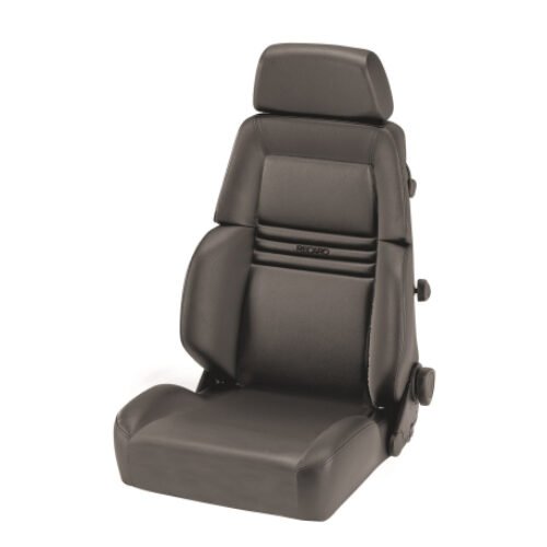 Recaro Expert S Seat – Leather Medium Grey / Leather Medium Grey – Black Logo