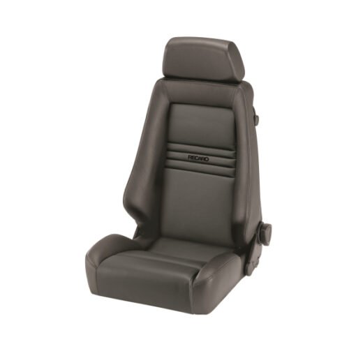 Recaro Specialist M Seat – Leather Medium Grey / Leather Medium Grey – Black Logo