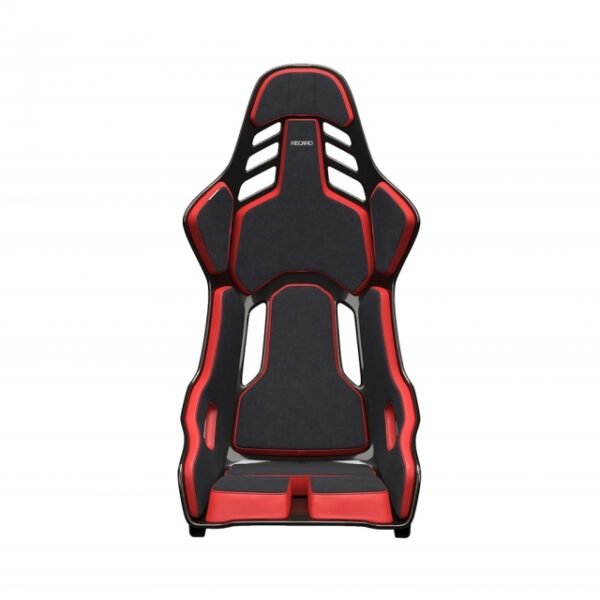 Recaro Podium CF L Seat (Large / Right Hand) - Alcantara Black / Red Leather