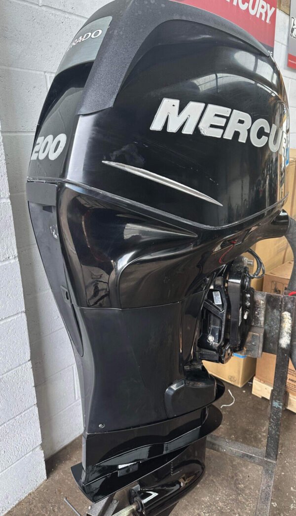 MERCURY 200HP VERADO 4 STROKE EXTRA LONG XL 25" SHAFT OUTBOARD - FLY BY WIRE! DIGITAL THROTTLE SHIFT REMOTES 2012