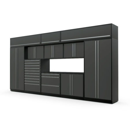 Proslat Fusion Plus 16 ft Garage Cabinet set Tool Overheads