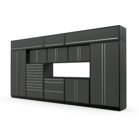 Proslat Fusion Plus 16 ft Garage Cabinet set Tool Overheads