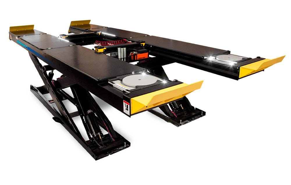 Hofmann 14,000 lb. ALI Certified Scissor Alignment Lift with (2) 7K Rolling Jacks