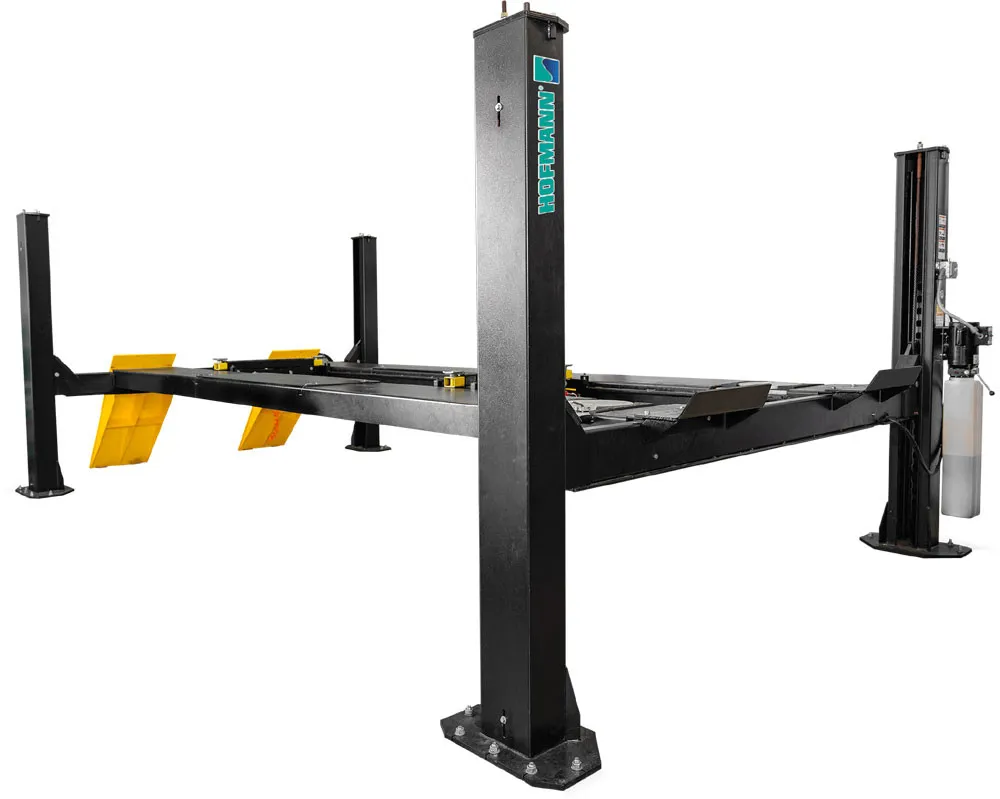 Hofmann FPA18210 18,000 lb. ALI Certified 4-Post Alignment Lift with (2) 9K Rolling Jacks 1 Hofmann FPA18210 18,000 lb. ALI Certified 4-Post Alignment Lift with (2) 9K Rolling Jacks