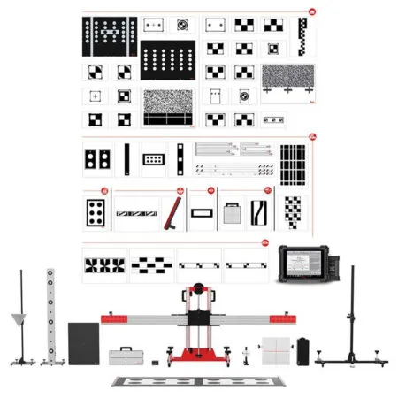 Autel AS20T 2.0 ADAS Standard Frame All Systems Package and MS909 Tablet
