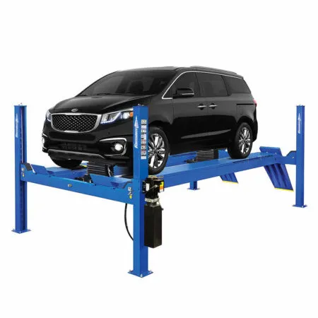 Forward Lift CRA14 14,000 LB. ALI Certified Alignment Four-Post Lift + Rolling Jacks – 182.5” Max Wheelbase