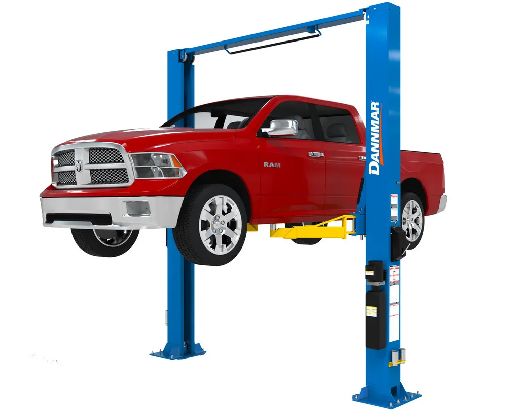 Dannmar D2-12C Symmetric 12,000 lb. capacity ALI Certified Two-Post Lift with Triple-Telescoping Low-Pro Arms 1 Dannmar D2-12C Symmetric 12,000 lb. capacity ALI Certified Two-Post Lift with Triple-Telescoping Low-Pro Arms