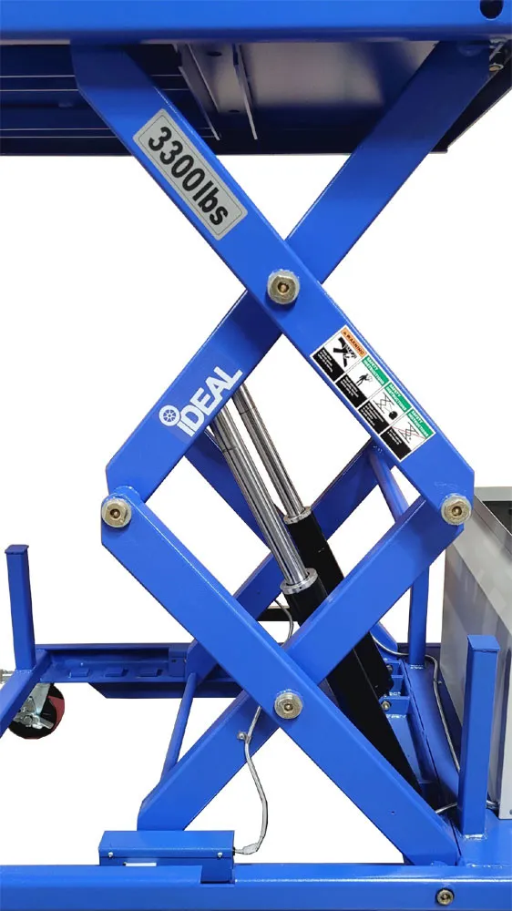 iDeal LT-EV3300DC-X 3,300 lb. Capacity Electric-Hydraulic EV/Hybrid Component Lift Table 4 iDeal LT-EV3300DC-X 3,300 lb. Capacity Electric-Hydraulic EV/Hybrid Component Lift Table