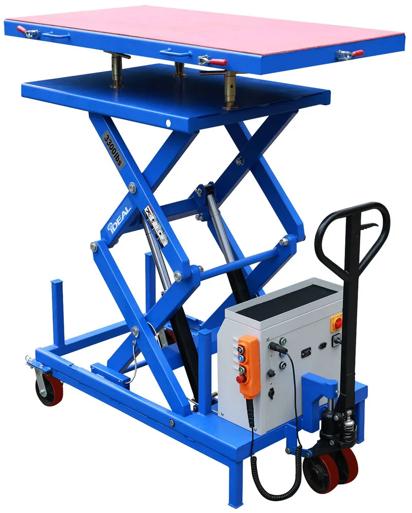 iDeal LT-EV3300DC-X 3,300 lb. Capacity Electric-Hydraulic EV/Hybrid Component Lift Table 1 iDeal LT-EV3300DC-X 3,300 lb. Capacity Electric-Hydraulic EV/Hybrid Component Lift Table