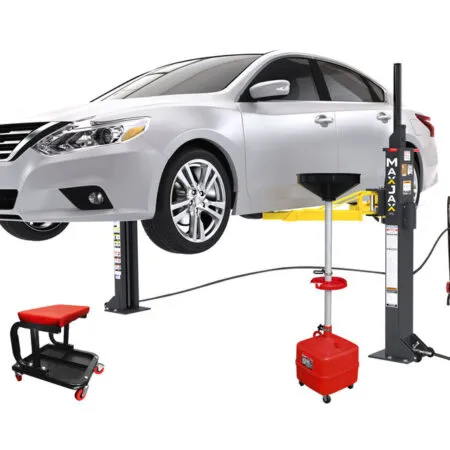 MaxJax M7K Portable Two-Post Garage Lift – Deluxe Package