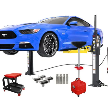 MaxJax M7K Portable Two-Post Garage Lift – Supreme Package