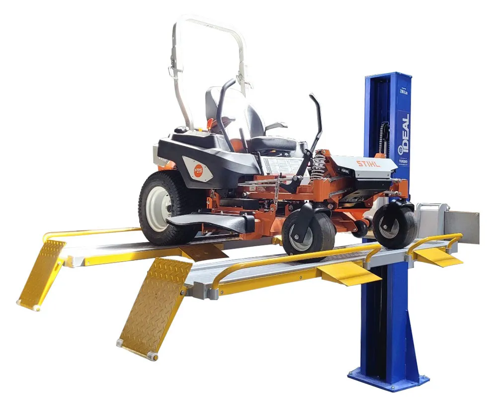 iDEAL SC-2K-UTV-X 2,000 lb Single Column UTV & Mower Storage/Service Lift 6 iDeal SC-2K-UTV-X 2,000 lb. Single Column Multi-Use UTV & Mower Storage / Service Lift