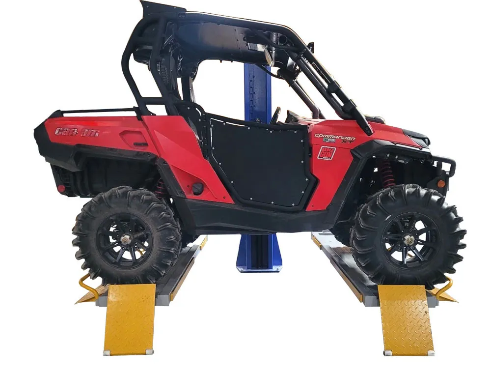 iDEAL SC-2K-UTV-X 2,000 lb Single Column UTV & Mower Storage/Service Lift 8 iDeal SC-2K-UTV-X 2,000 lb. Single Column Multi-Use UTV & Mower Storage / Service Lift