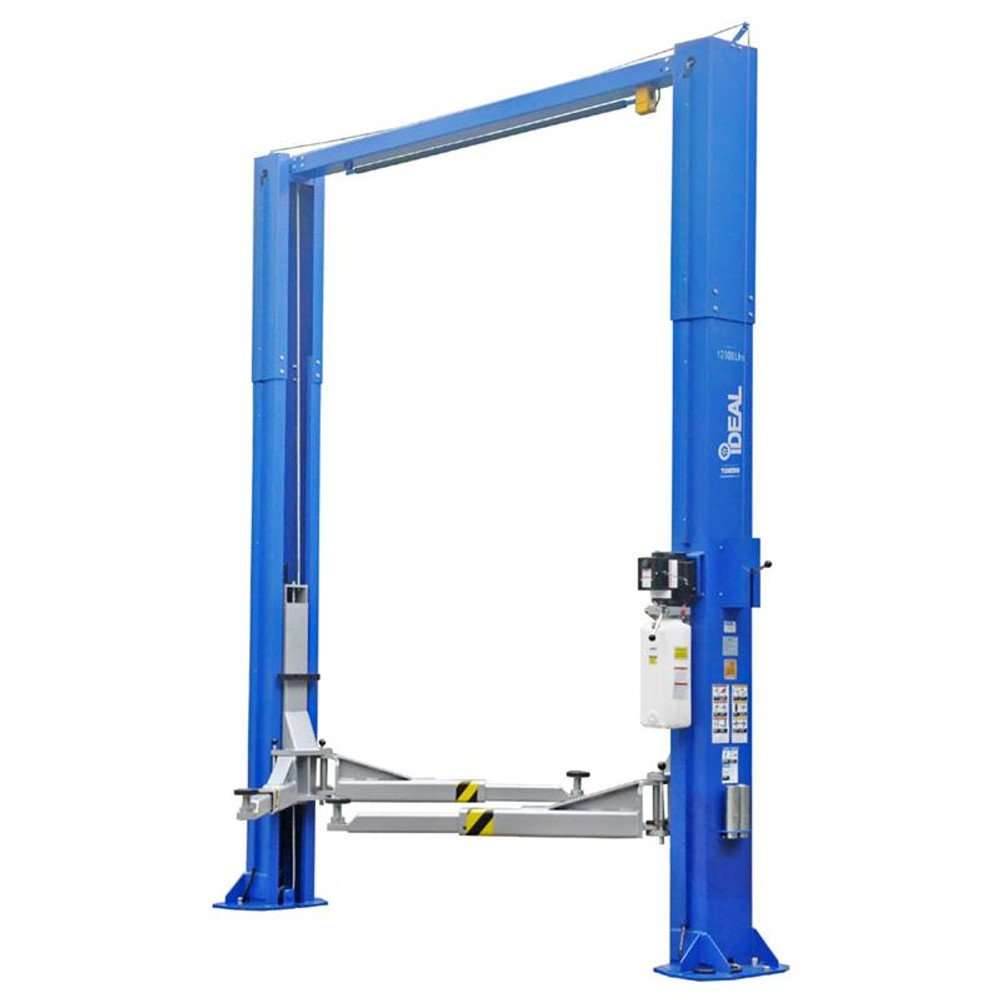 iDEAL TP12KSC-DX 12,000 lb. ALI Certified Heavy Duty 2-Post Symmetric Clear Floor Lift