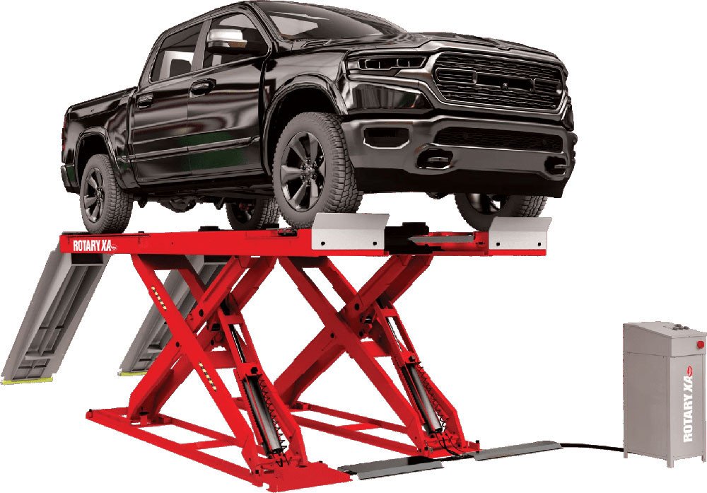 Rotary XA12 12,000 lb ALI Certified Alignment Scissor Lift + Rolling Jacks