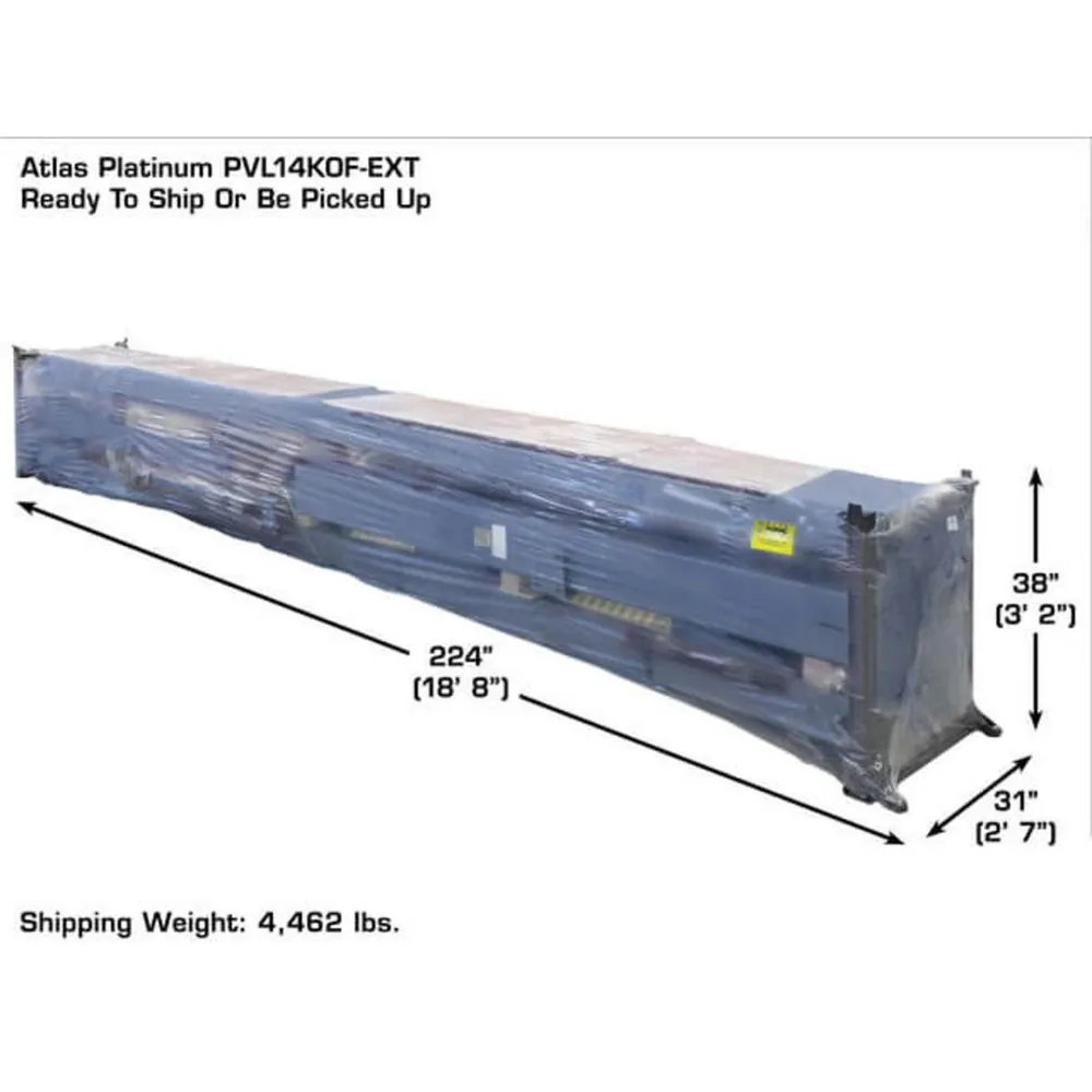 Atlas Platinum PVL14OF-EXT 14,000 lb Open-Front 4-Post Alignment Lift, ALI Certified 2 Atlas Platinum PVL14OF-EXT ALI Certified Open Front Alignment 14,000 lb. 4-Post Lift