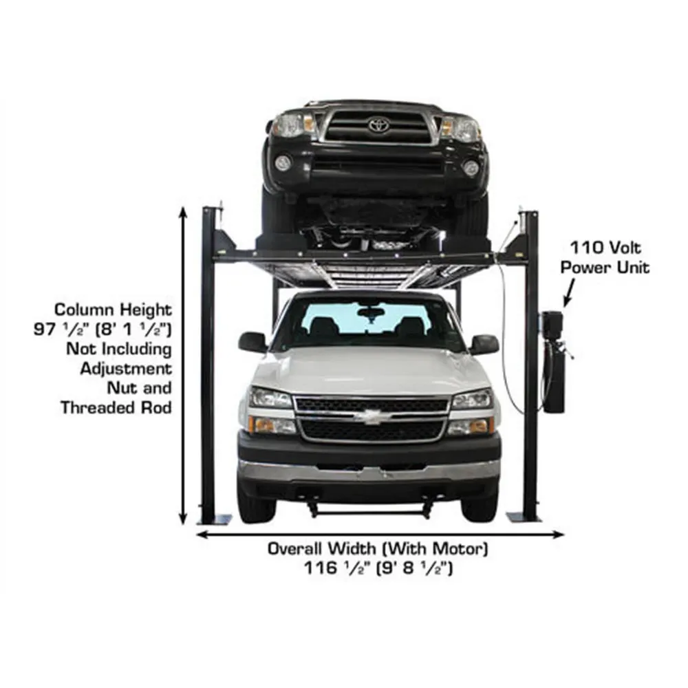 Atlas Garage PRO8000EXT-L Extra Tall/Extra Long Portable Hobbyist 8,000 lb. Capacity 4-Post Lift 4 Atlas Garage PRO8000EXT-L Extra Tall/Extra Long Portable Hobbyist 8,000 lb. Capacity 4-Post Lift