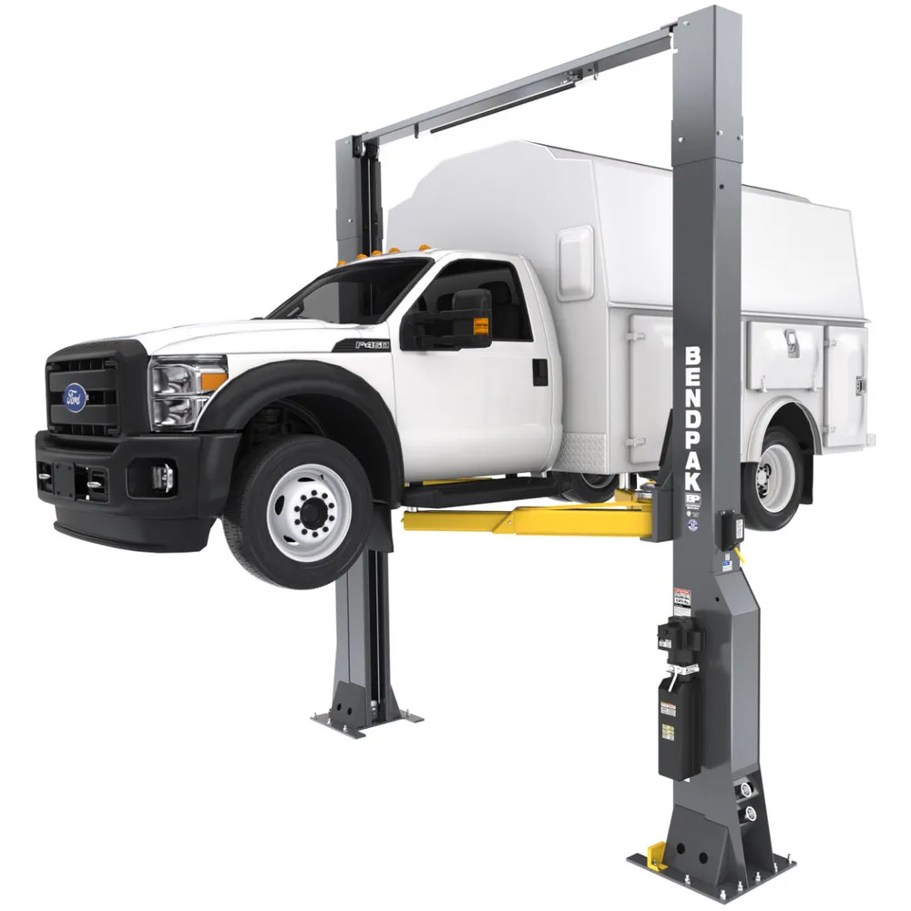 BendPak 20AP-192 20,000 lb 2-Post Lift, ALI Certified, Clearfloor, High-Rise, 192" Height, Post Extension 2 Bendpak 20AP-192 20,000-lbs. Capacity ALI Certified / Clearfloor / High-Rise / 192″ O.A. Height / Post Extension