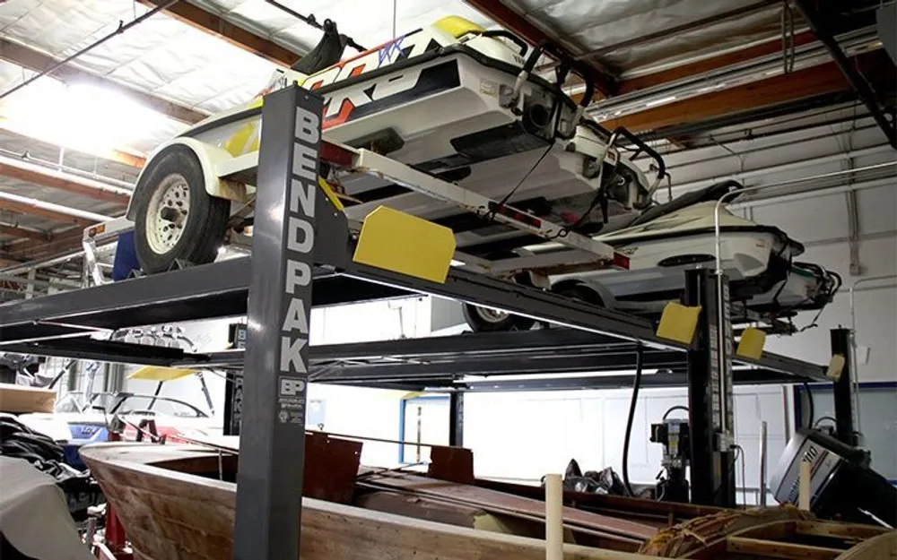 BendPak HD-7500BLX 7,500-lb. Capacity / Vehicle and Boat Storage Lift / 82" Rise 6 BendPak HD-7500BLX 7,500-lb. Capacity / Vehicle and Boat Storage Lift / 82″ Rise