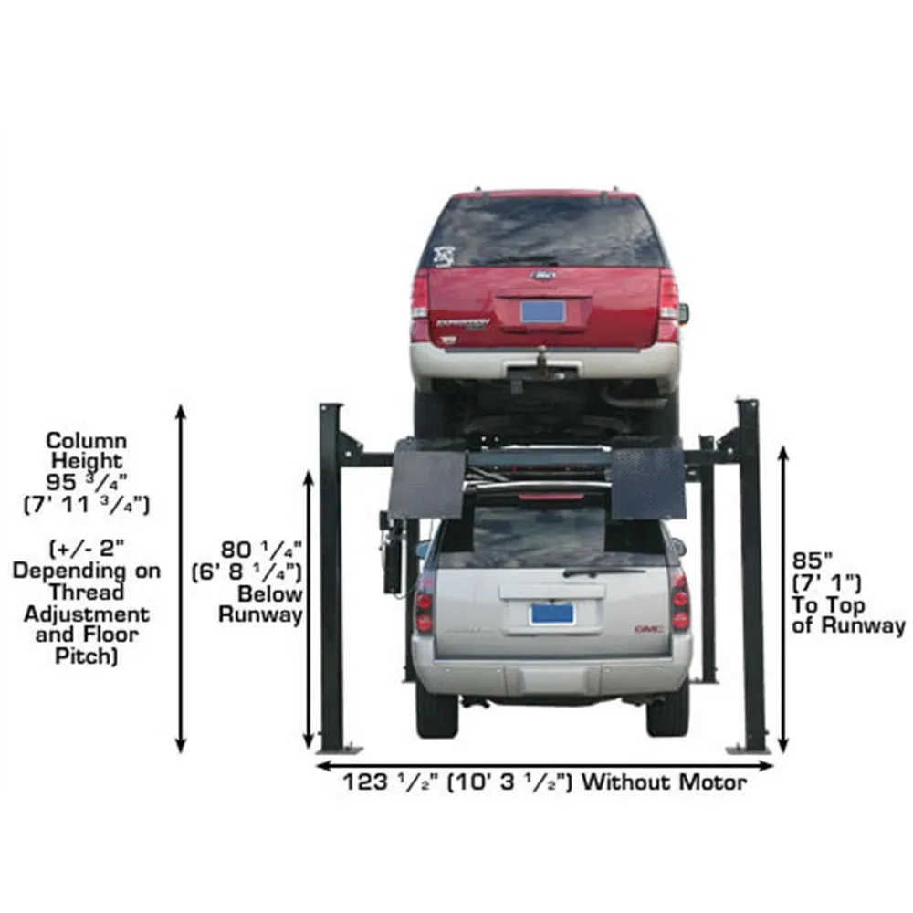 Atlas Garage PRO9000 Extra Tall/Extra Wide Portable Heavy Duty 9,000 lb. Capacity 4-Post Lift 10 Atlas Garage PRO9000 Extra Tall/Extra Wide Portable Heavy Duty 9,000 lb. Capacity 4-Post Lift