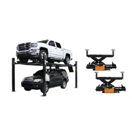 Atlas ALI Certified APEX9 4-Post Lift + RJ6 Rolling Bridge Jacks Combo