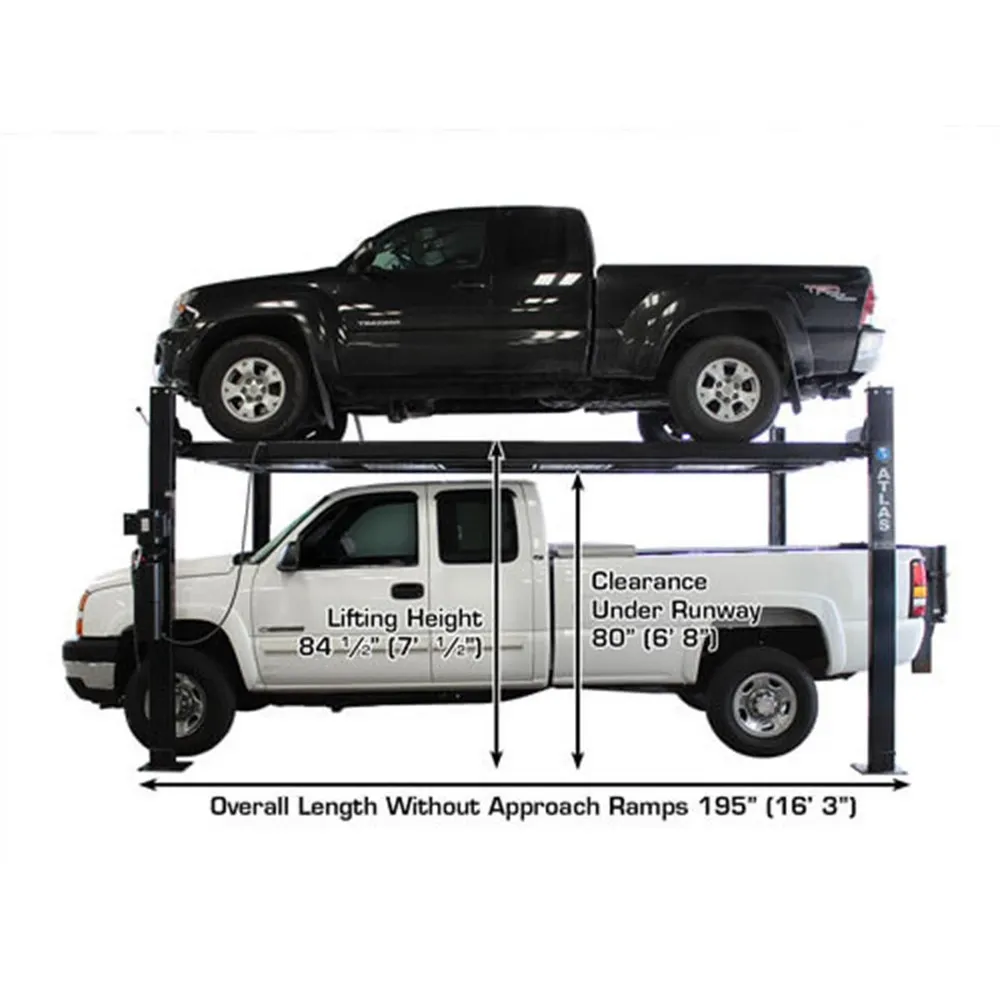 Atlas Garage PRO8000EXT-L Extra Tall/Extra Long Portable Hobbyist 8,000 lb. Capacity 4-Post Lift 14 Atlas Garage PRO8000EXT-L Extra Tall/Extra Long Portable Hobbyist 8,000 lb. Capacity 4-Post Lift