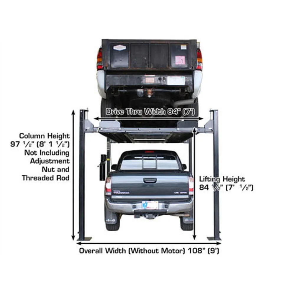 Atlas Garage PRO8000EXT-L Extra Tall/Extra Long Portable Hobbyist 8,000 lb. Capacity 4-Post Lift 23 Atlas Garage PRO8000EXT-L Extra Tall/Extra Long Portable Hobbyist 8,000 lb. Capacity 4-Post Lift