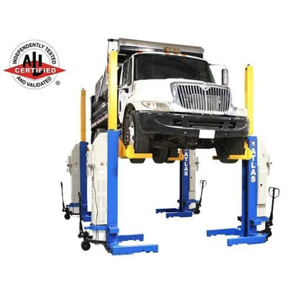 Atlas ALI Certified Battery Powered Mobile Column Lift System 74,000 Lb. Capacity (Set of 4) 1 Atlas ALI Certified Battery Powered Mobile Column Lift System 74,000 Lb. Capacity (Set of 4)
