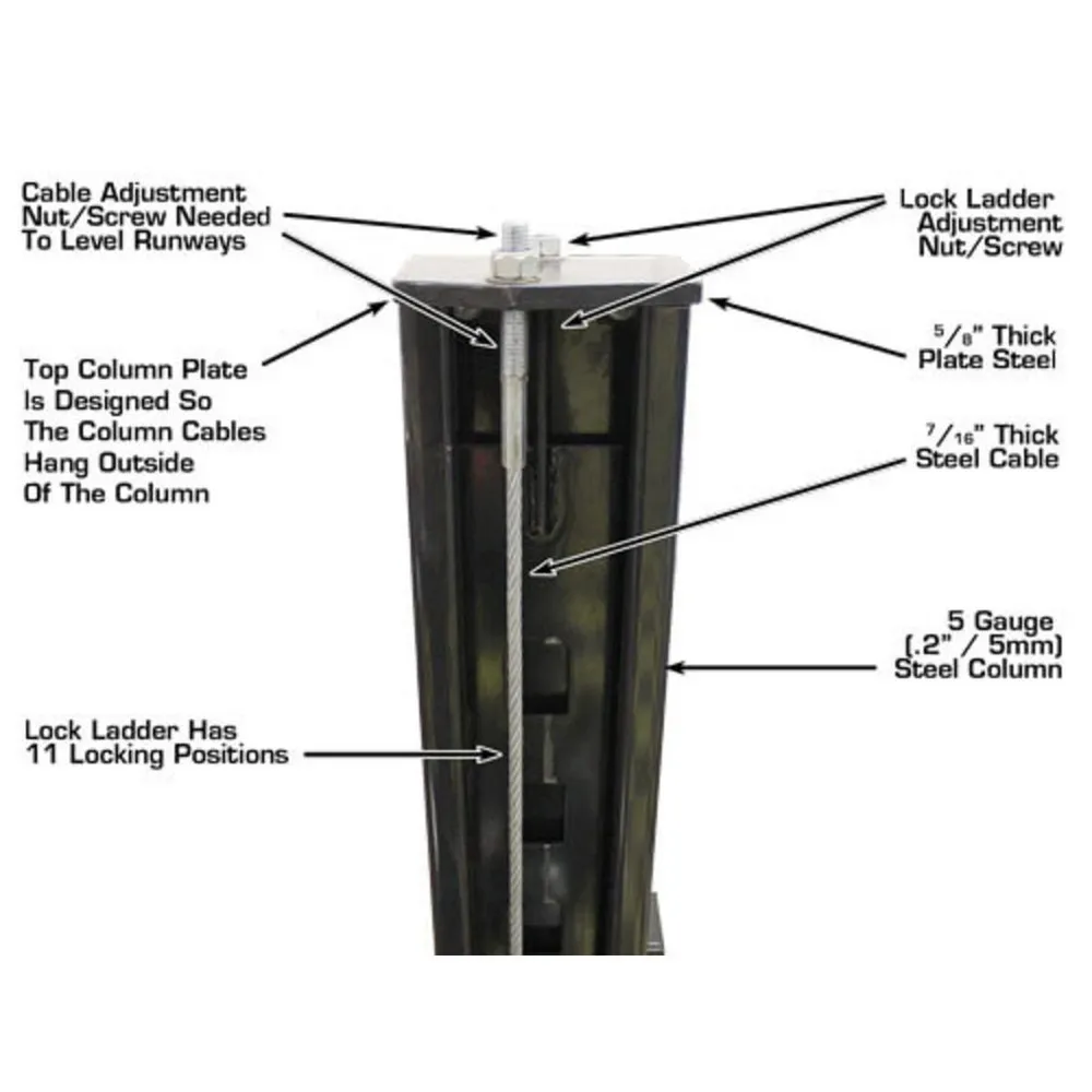 Atlas Garage PRO9000 Extra Tall/Extra Wide Portable Heavy Duty 9,000 lb. Capacity 4-Post Lift 20 Atlas Garage PRO9000 Extra Tall/Extra Wide Portable Heavy Duty 9,000 lb. Capacity 4-Post Lift
