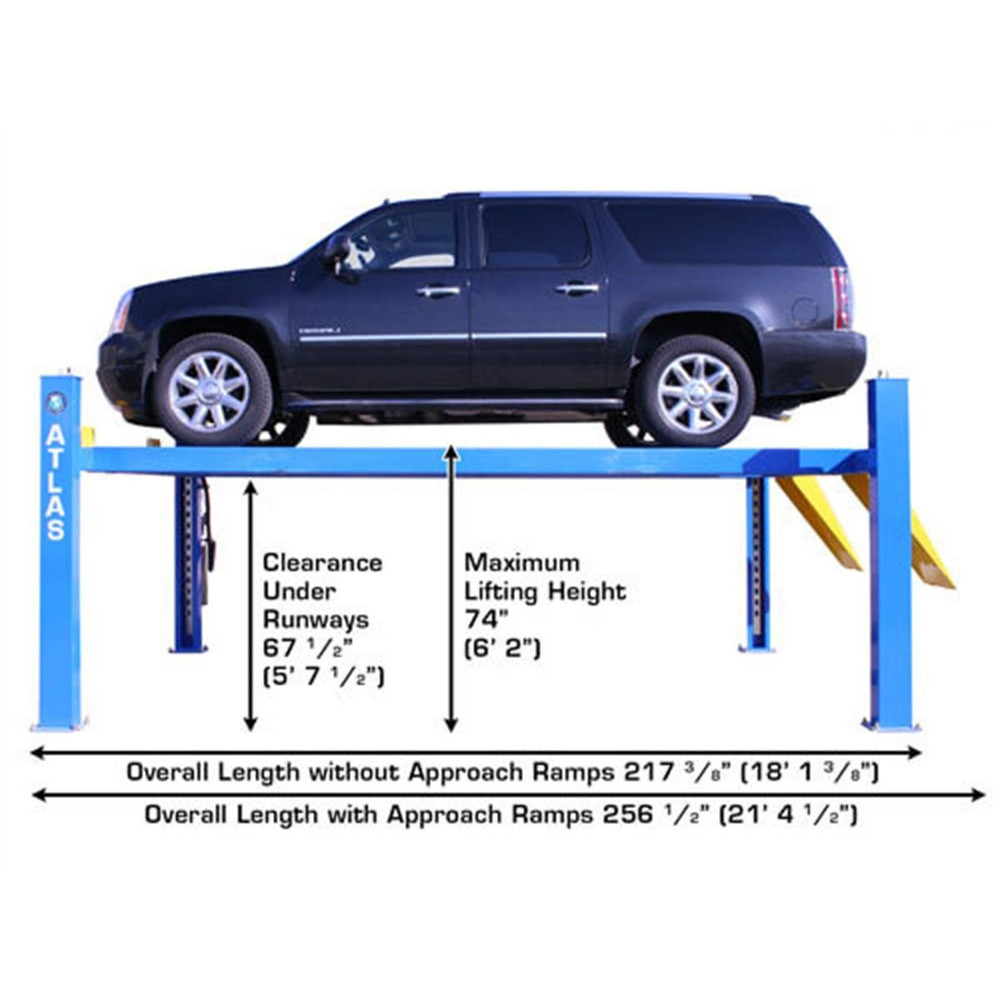 Atlas 414A 14,000 LB 4-Post Alignment Lift w/Turntables 7 Atlas 414A 14,000 LB 4-Post Alignment Lift w/Turntables