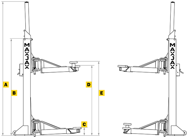 MaxJax® M7K 34 MaxJax Floor Diagram Front