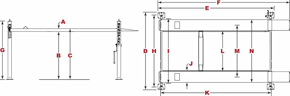 BendPak HD-7500BLX 7,500-lb. Capacity / Vehicle and Boat Storage Lift / 82" Rise 7 Capacity